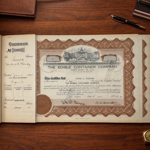 1922 edible container stock - 1922,