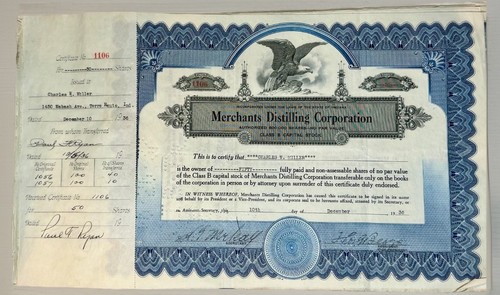 Merchants distilling corp - distilling,